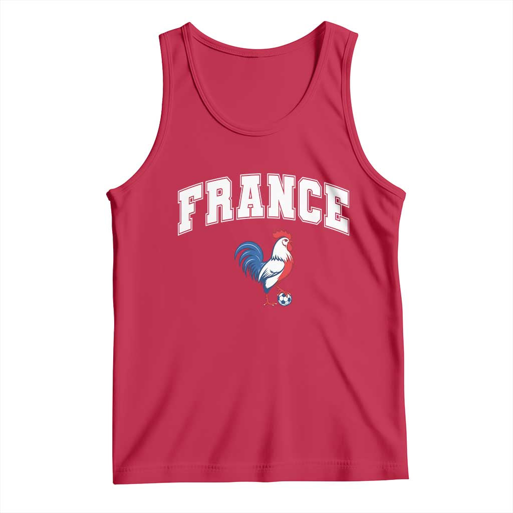 France Flag Gallic Rooster French National Pride Tank Top TS14 Red Print Your Wear