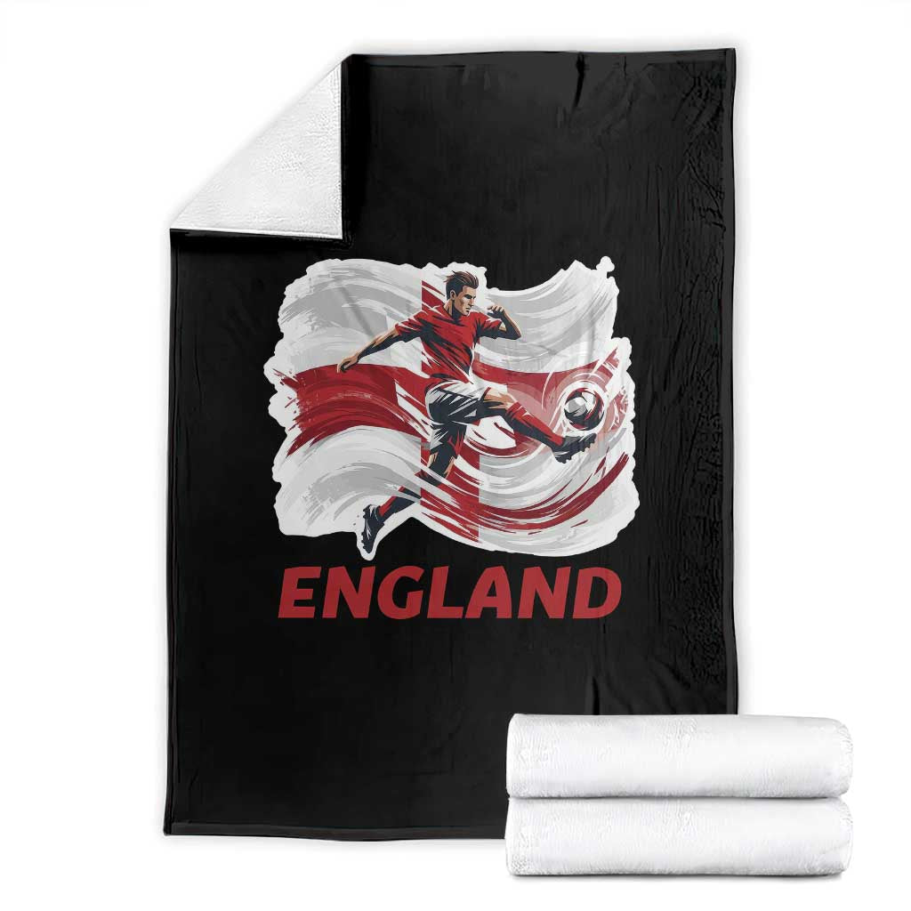 England Soccer Fan English Flag Throw Blanket TS14 Black Print Your Wear