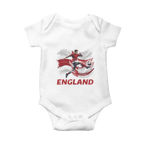 England Soccer Fan English Flag Baby Onesie TS14 White Print Your Wear