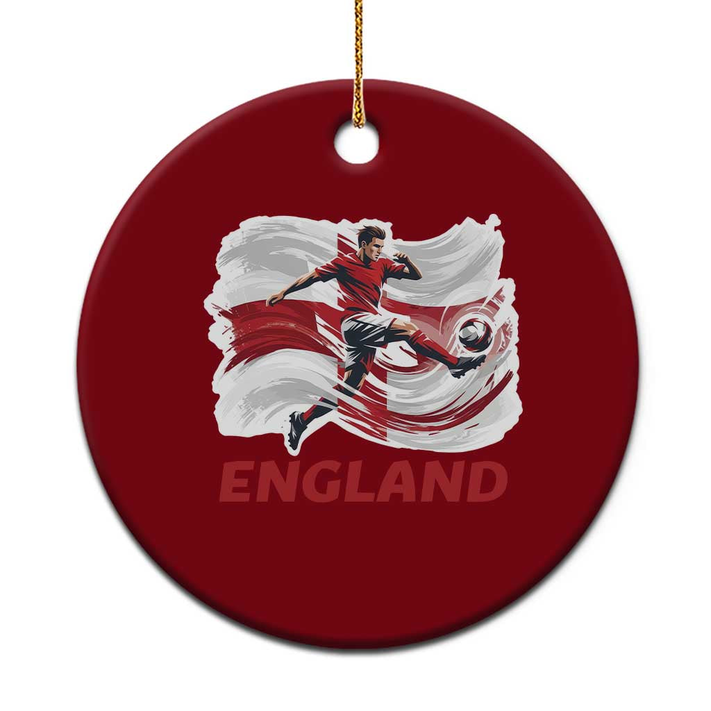 England Soccer Fan English Flag Ceramic Ornament TS14 1pc Red Print Your Wear