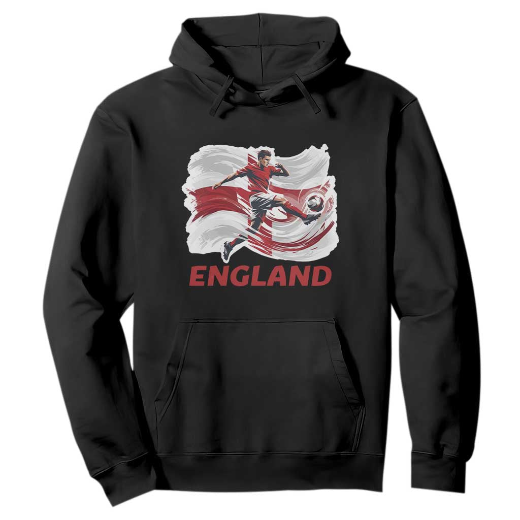 England Soccer Fan English Flag Hoodie TS14 Black Print Your Wear