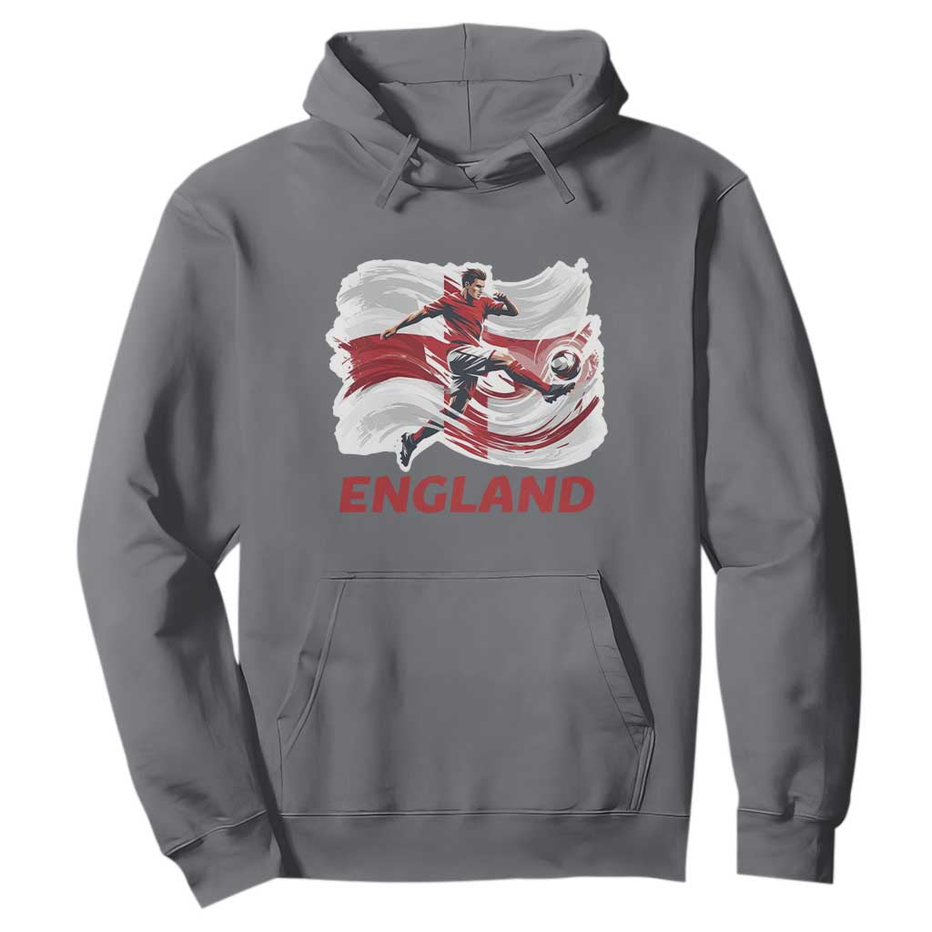 England Soccer Fan English Flag Hoodie TS14 Charcoal Print Your Wear