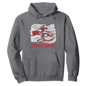 England Soccer Fan English Flag Hoodie TS14 Charcoal Print Your Wear
