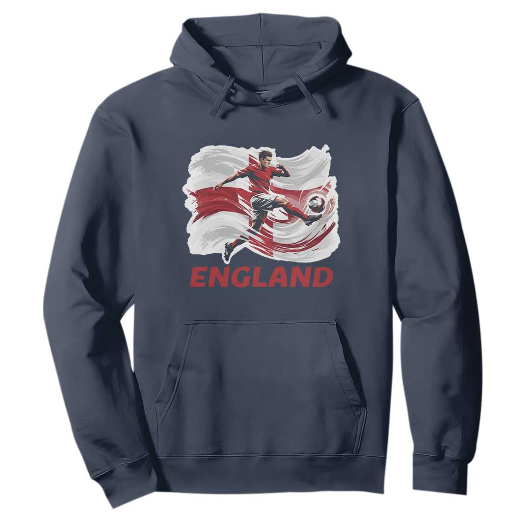 England Soccer Fan English Flag Hoodie TS14 Navy Print Your Wear