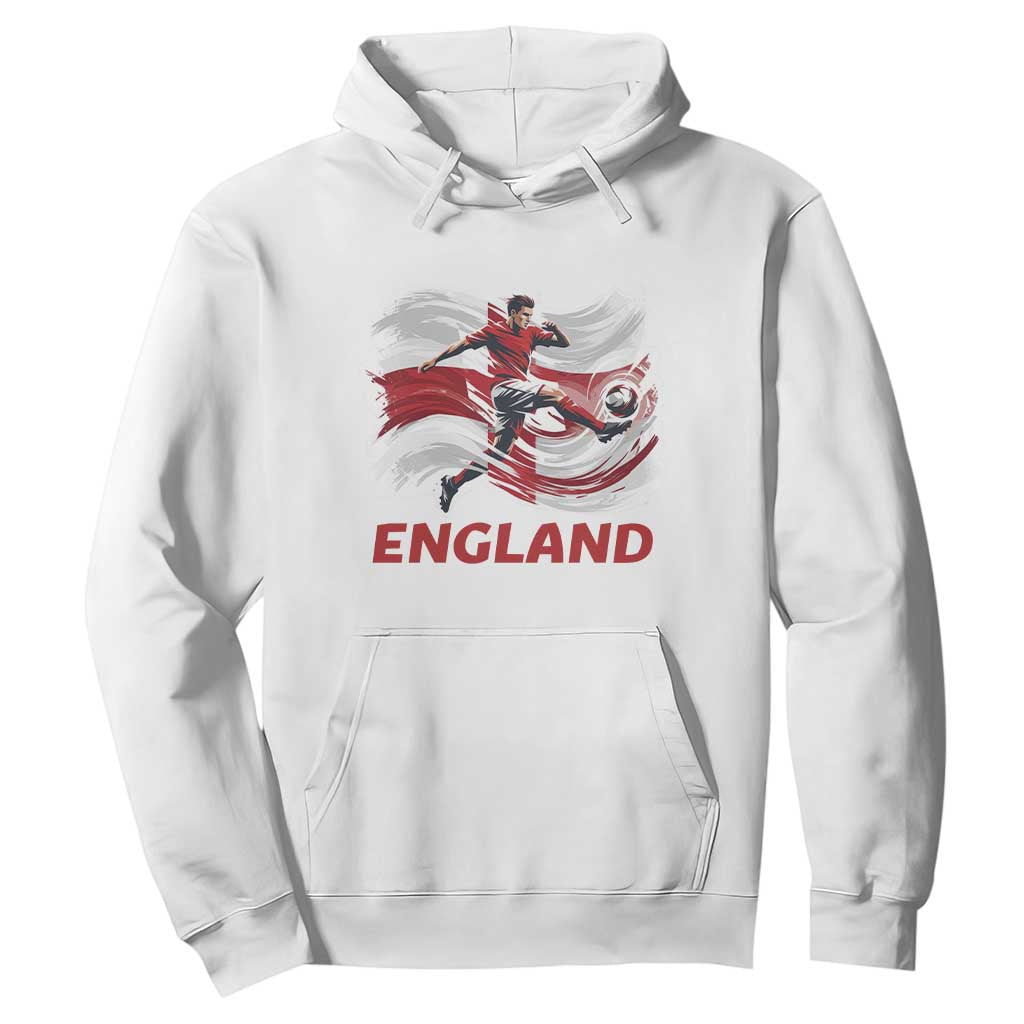 England Soccer Fan English Flag Hoodie TS14 White Print Your Wear