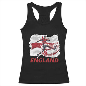 England Soccer Fan English Flag Racerback Tank Top TS14 Black Print Your Wear