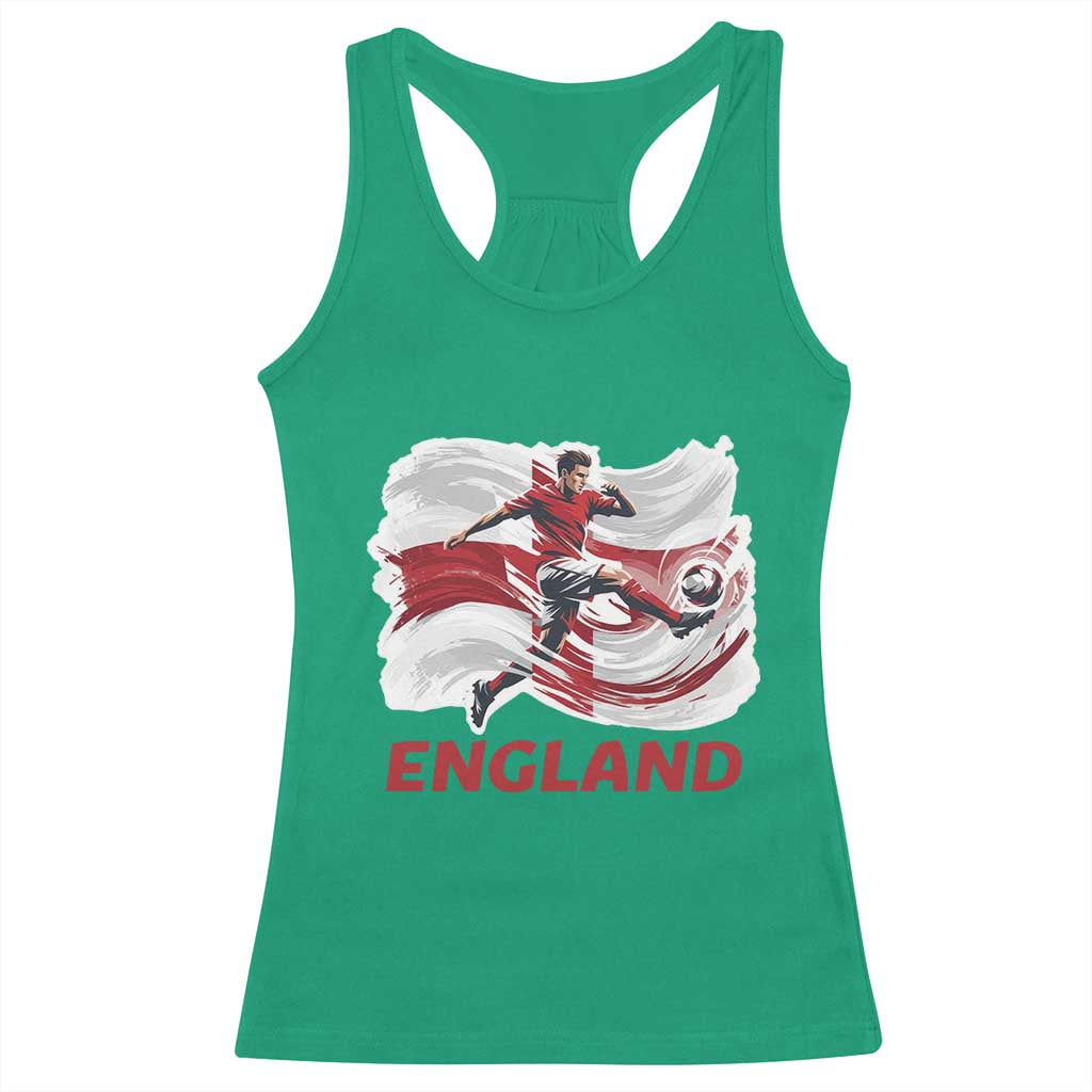 England Soccer Fan English Flag Racerback Tank Top TS14 Irish Green Print Your Wear