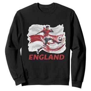 England Soccer Fan English Flag Sweatshirt TS14 Black Print Your Wear