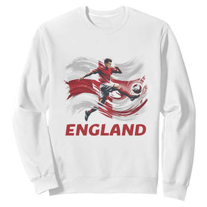 England Soccer Fan English Flag Sweatshirt TS14 White Print Your Wear