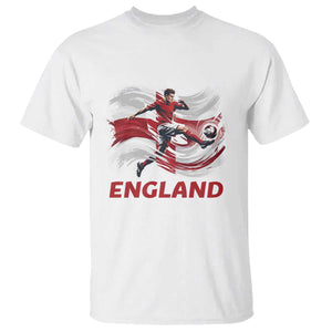 England Soccer Fan English Flag T Shirt TS14 White Print Your Wear