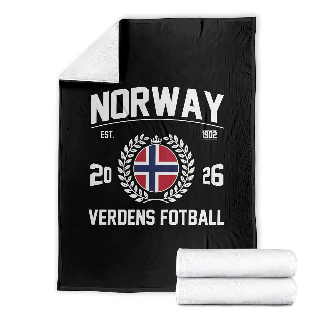 Norway Soccer Football Fan 2026 Norwegian Flag Throw Blanket TS14 Black Print Your Wear