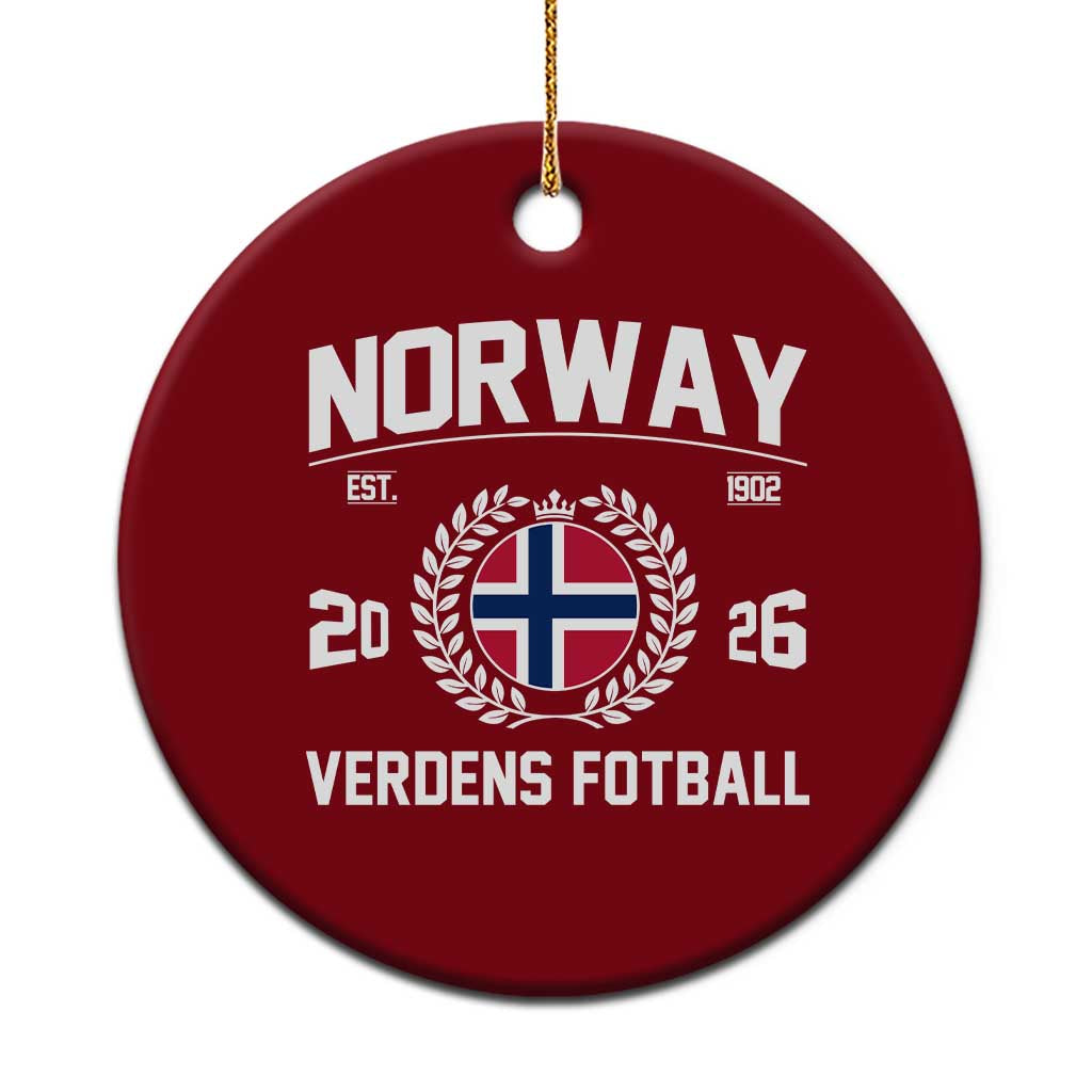 Norway Soccer Football Fan 2026 Norwegian Flag Ceramic Ornament TS14 1pc Red Print Your Wear