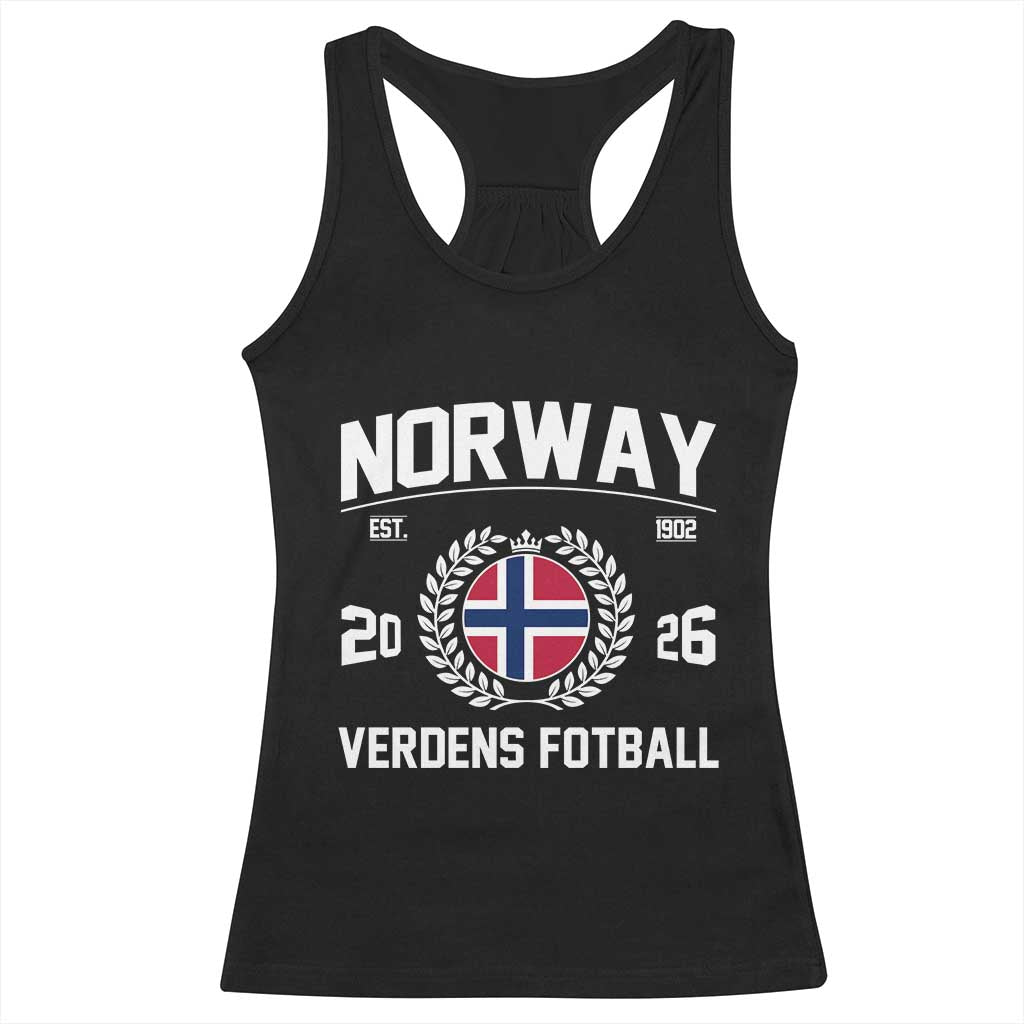 Norway Soccer Football Fan 2026 Norwegian Flag Racerback Tank Top TS14 Black Print Your Wear