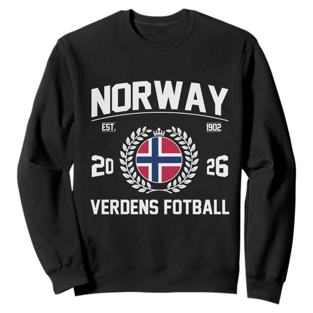 Norway Soccer Football Fan 2026 Norwegian Flag Sweatshirt TS14 Black Print Your Wear