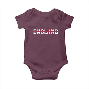 England English Flag Vintage Baby Onesie TS14 Maroon Print Your Wear