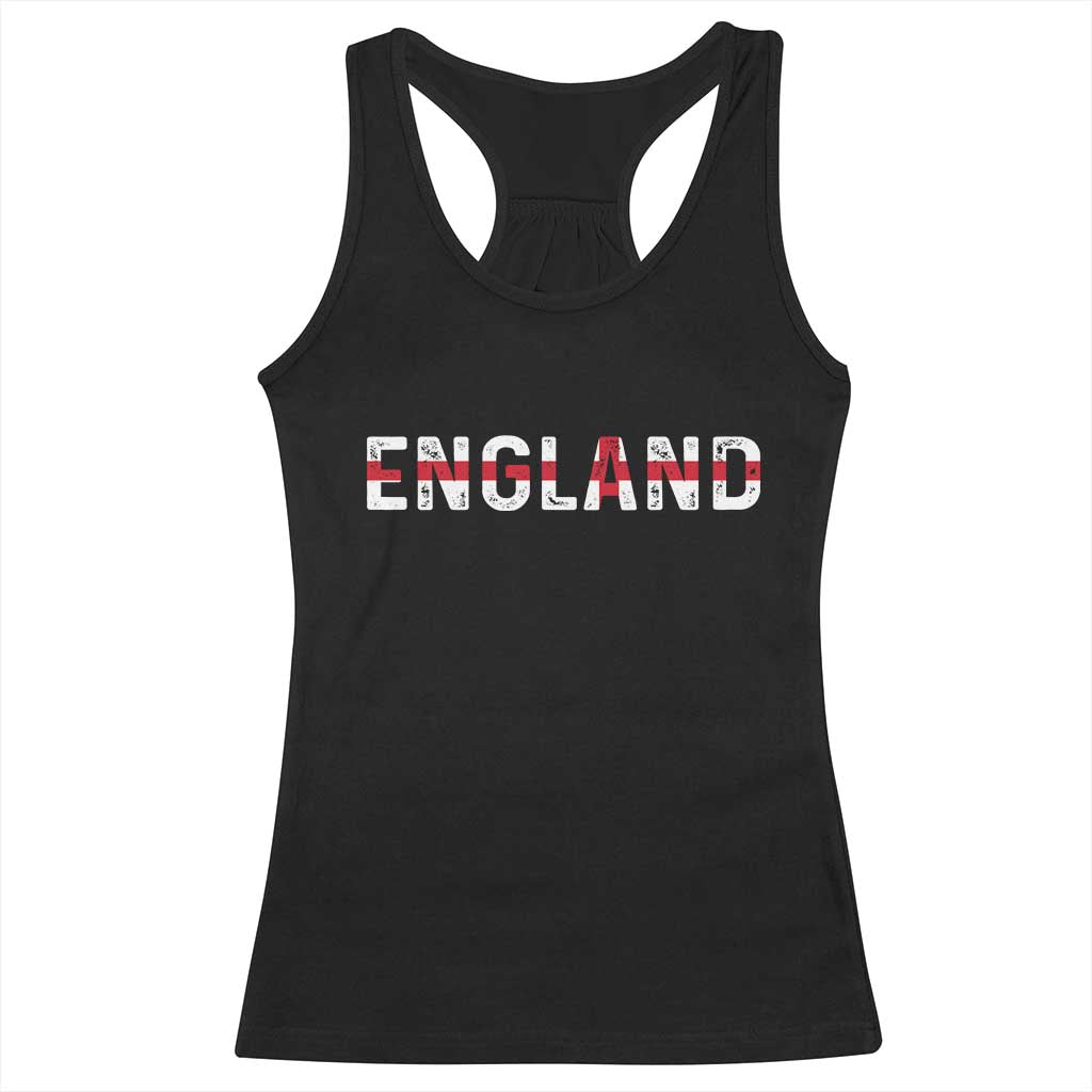 England English Flag Vintage Racerback Tank Top TS14 Black Print Your Wear