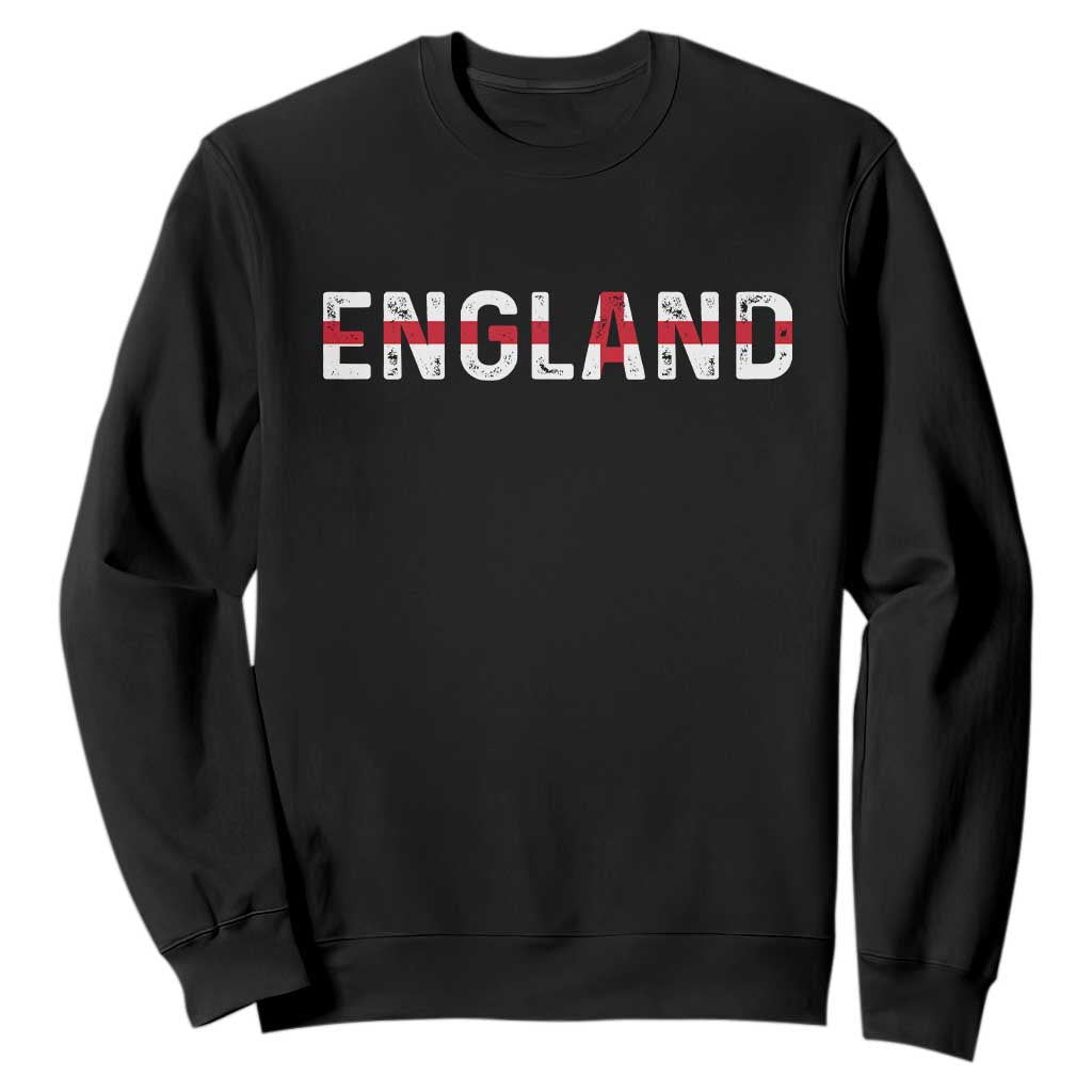 England English Flag Vintage Sweatshirt TS14 Black Print Your Wear
