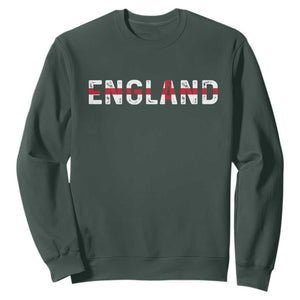 England English Flag Vintage Sweatshirt TS14 Dark Forest Green Print Your Wear