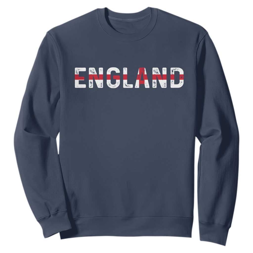 England English Flag Vintage Sweatshirt TS14 Navy Print Your Wear