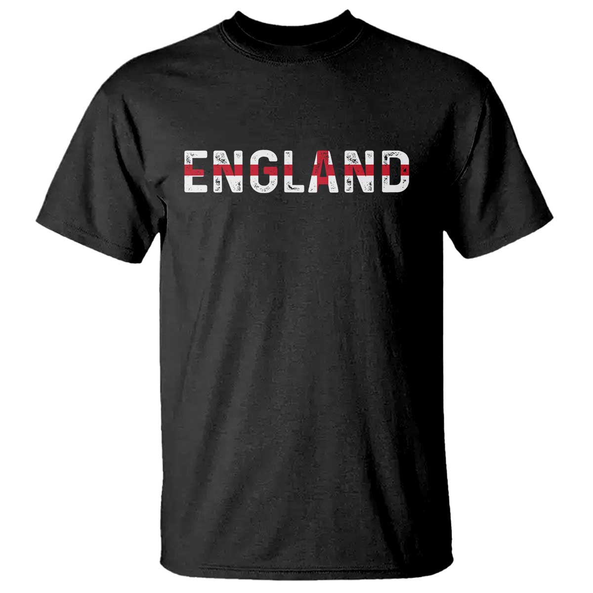 England English Flag Vintage T Shirt TS14 Black Print Your Wear
