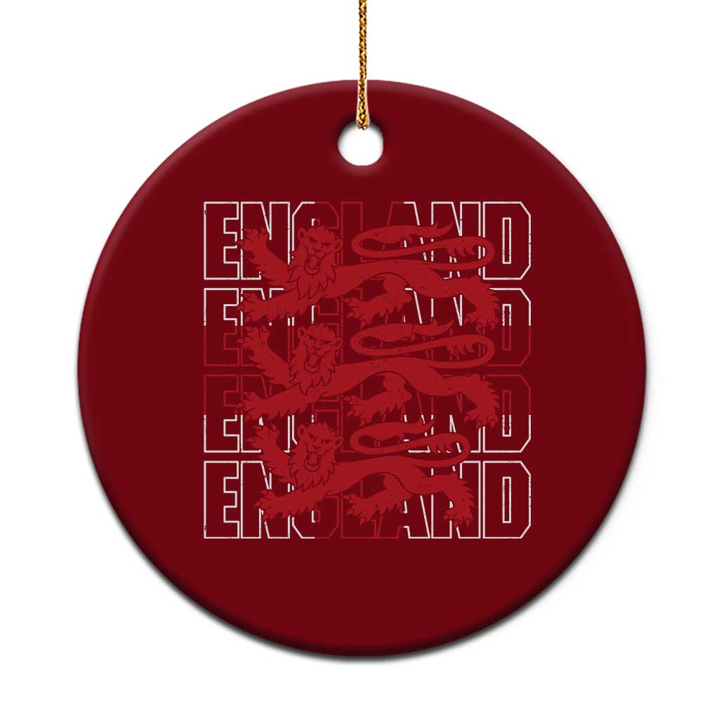 England Flag Lion Symbol English Pride Ceramic Ornament TS14 1pc Red Print Your Wear