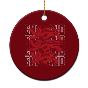 England Flag Lion Symbol English Pride Ceramic Ornament TS14 1pc Red Print Your Wear