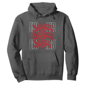 England Flag Lion Symbol English Pride Hoodie TS14 Dark Heather Print Your Wear