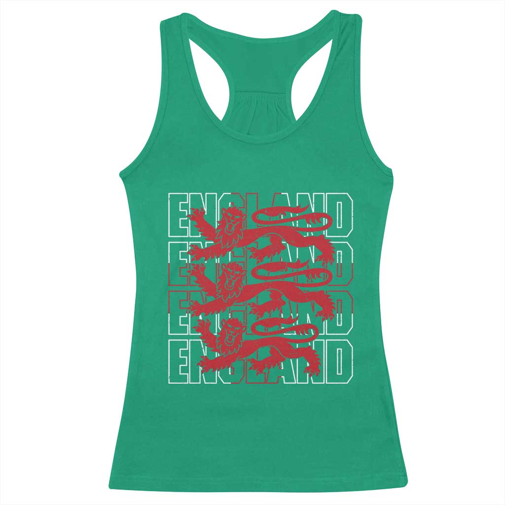 England Flag Lion Symbol English Pride Racerback Tank Top TS14 Irish Green Print Your Wear