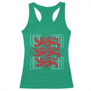 England Flag Lion Symbol English Pride Racerback Tank Top TS14 Irish Green Print Your Wear