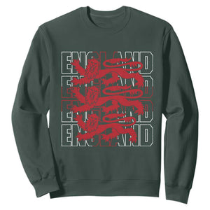 England Flag Lion Symbol English Pride Sweatshirt TS14 Dark Forest Green Print Your Wear