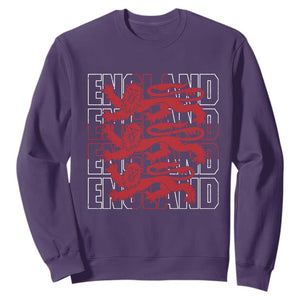 England Flag Lion Symbol English Pride Sweatshirt TS14 Purple Print Your Wear