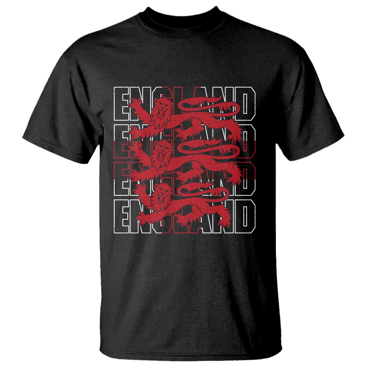 England Flag Lion Symbol English Pride T Shirt TS14 Black Print Your Wear