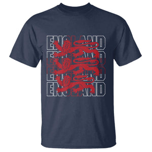 England Flag Lion Symbol English Pride T Shirt TS14 Navy Print Your Wear