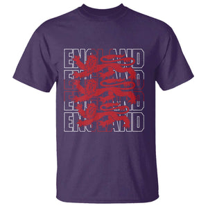 England Flag Lion Symbol English Pride T Shirt TS14 Purple Print Your Wear