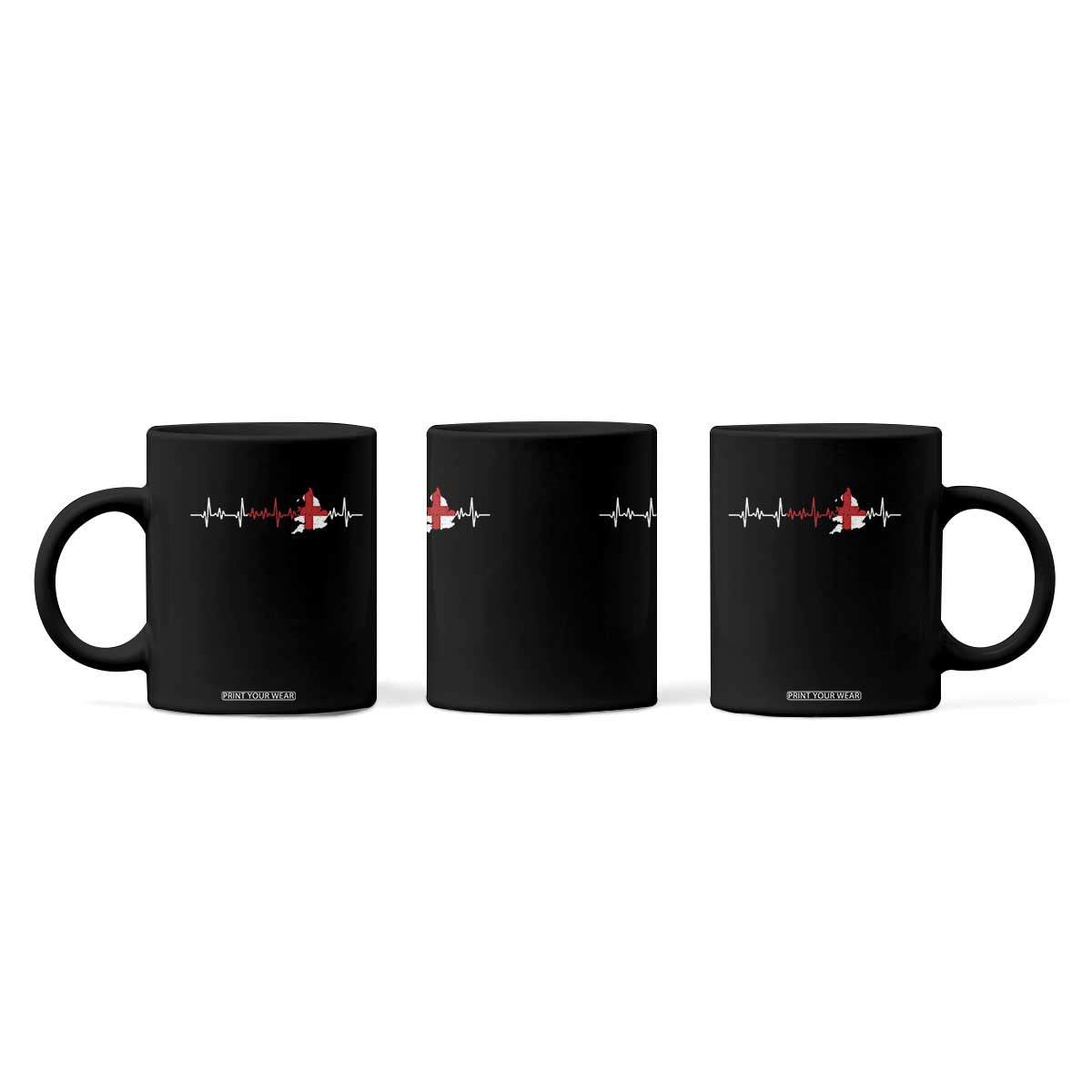 England Heartbeat EKG English Flag Map Coffee Mug TS14 Print Your Wear