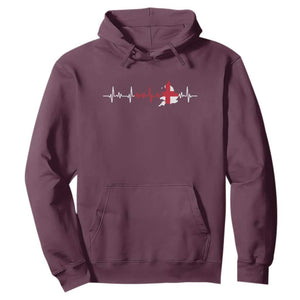 England Heartbeat EKG English Flag Map Hoodie TS14 Maroon Print Your Wear