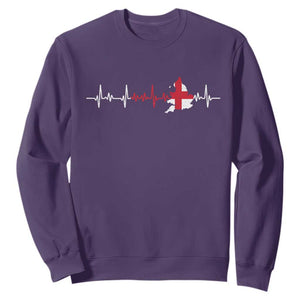 England Heartbeat EKG English Flag Map Sweatshirt TS14 Purple Print Your Wear