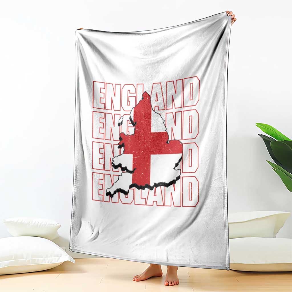 England Map St George's Cross English Roots Throw Blanket TS14 Print Your Wear