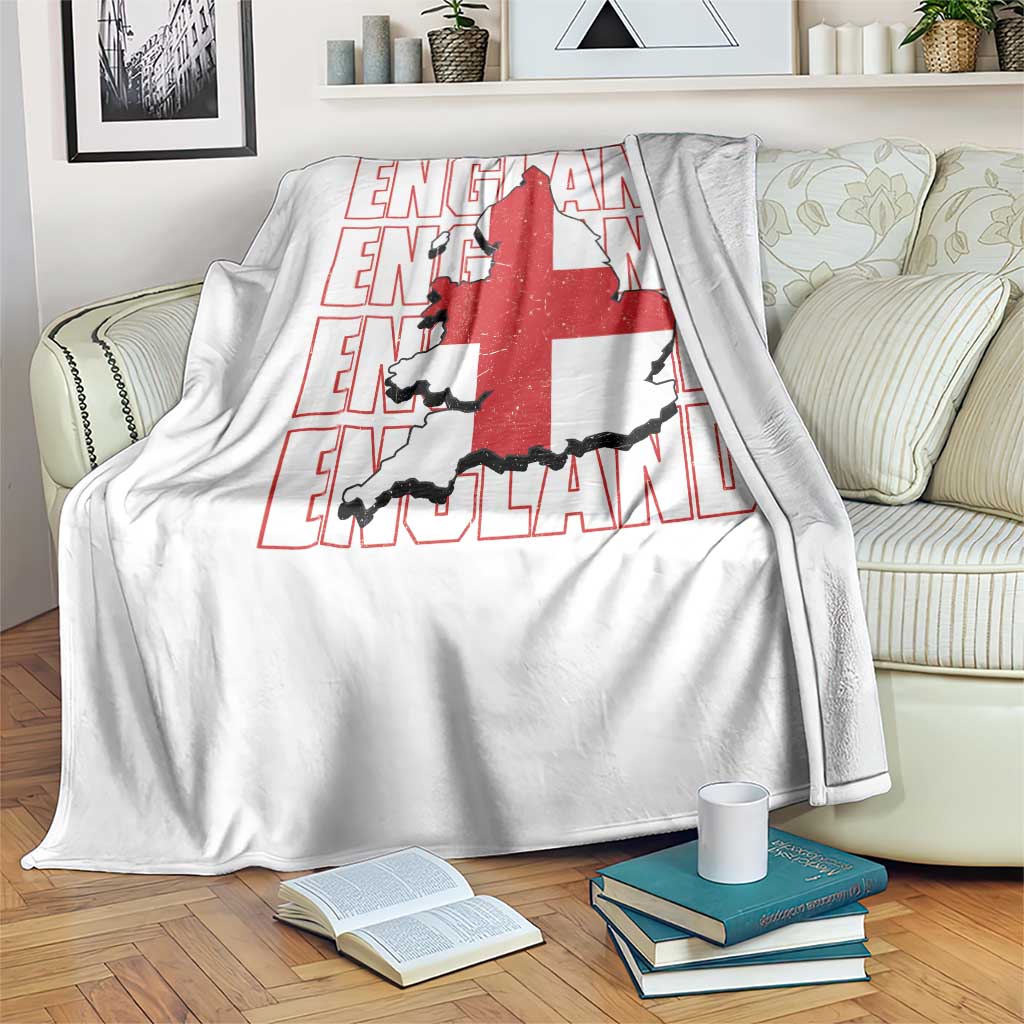 England Map St George's Cross English Roots Throw Blanket TS14 Print Your Wear
