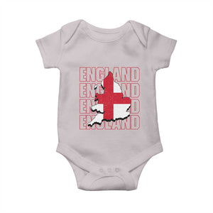 England Map St George's Cross English Roots Baby Onesie TS14 Ice Gray Print Your Wear