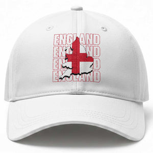 England Map St George's Cross English Roots Baseball Cap TS14 Print Your Wear