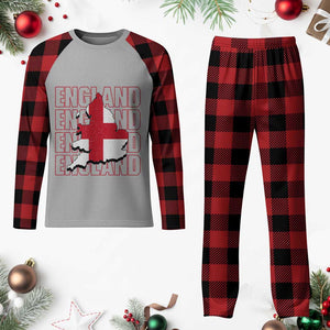 England Map St George's Cross English Roots Plaid Pajama Set TS14 Buffalo Plaid Print Your Wear
