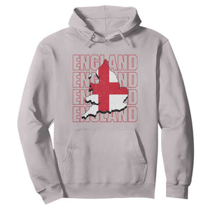 England Map St George's Cross English Roots Hoodie TS14 Ice Gray Print Your Wear
