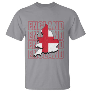 England Map St George's Cross English Roots T Shirt TS14 Sport Gray Print Your Wear