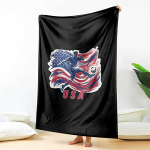 USA Soccer Fan American Flag Throw Blanket TS14 Print Your Wear