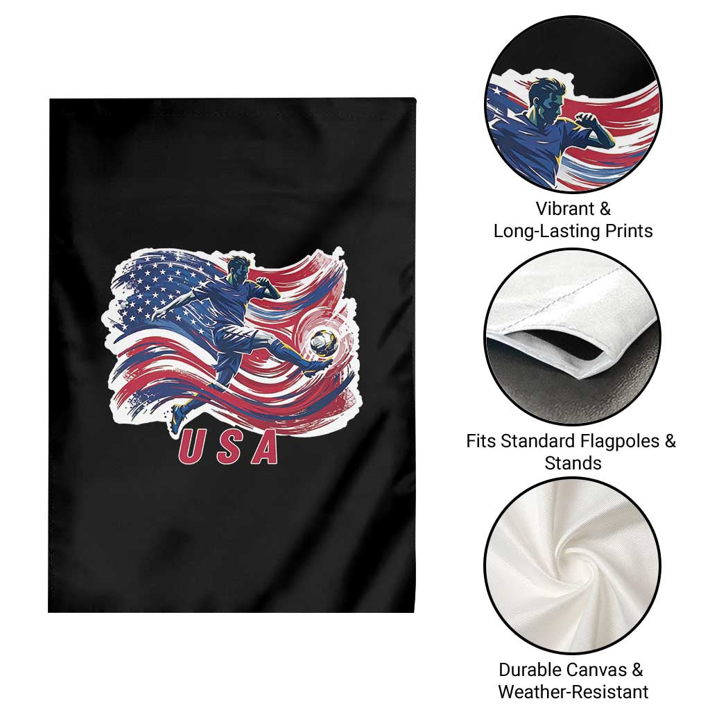USA Soccer Fan American Flag Garden Flag TS14 Print Your Wear