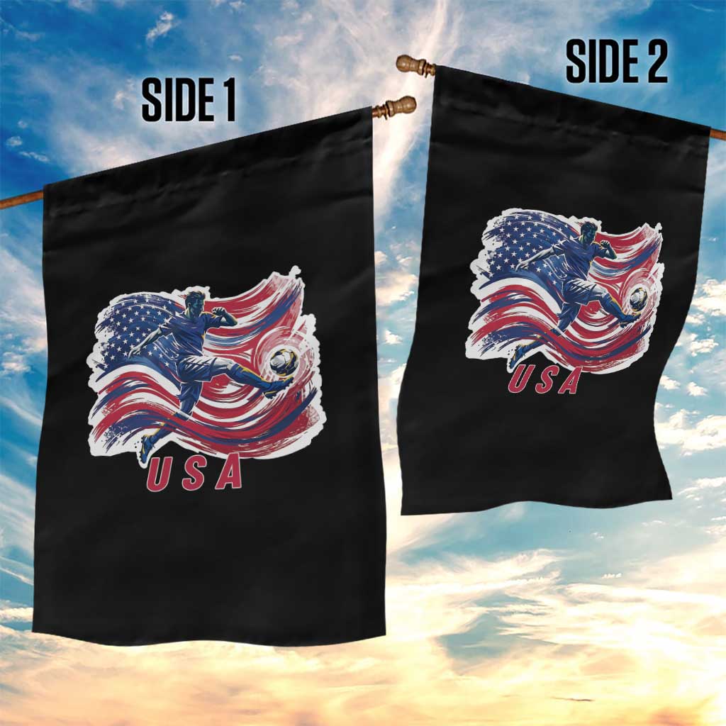 USA Soccer Fan American Flag Garden Flag TS14 Print Your Wear