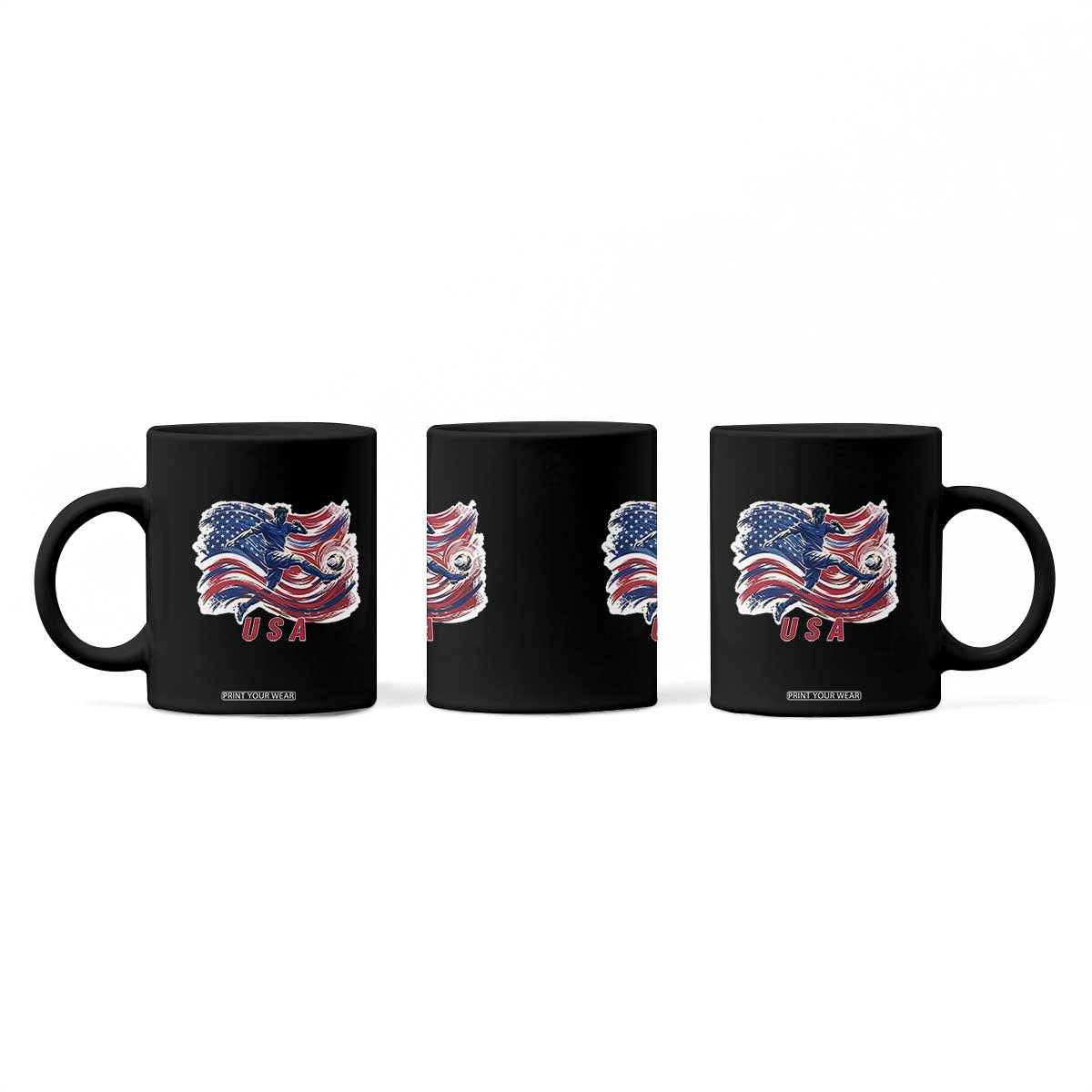 USA Soccer Fan American Flag Coffee Mug TS14 Print Your Wear