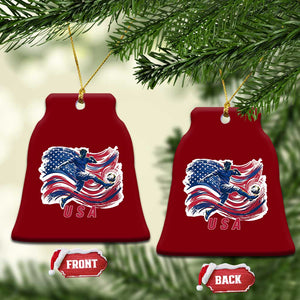 USA Soccer Fan American Flag Ceramic Ornament TS14 Print Your Wear