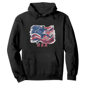 USA Soccer Fan American Flag Hoodie TS14 Black Print Your Wear